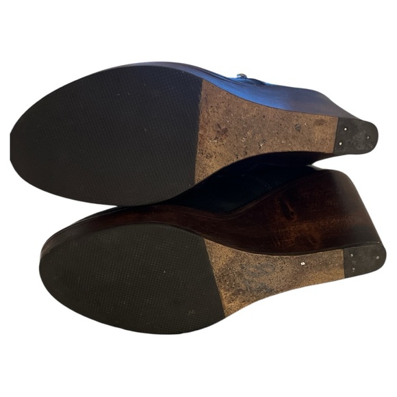 Rag & Bone Black & Brown Emery Wedge Boots- - Picture 5 of 14